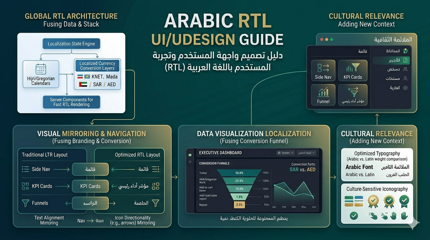 RTL UX design Dubai - Arabic user interface layout rules